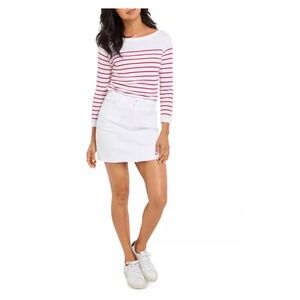 Vineyard Vines Delaney Denim Skirt White Cap Mini 2R001380 Size 26 NWT